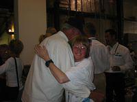 Nina hugging Dick Rutan