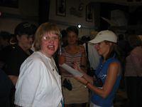 Nina getting Tonya Rutan (Burt's wife) autograph