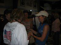 Nina getting Tonya Rutan (Burt's wife) autograph
